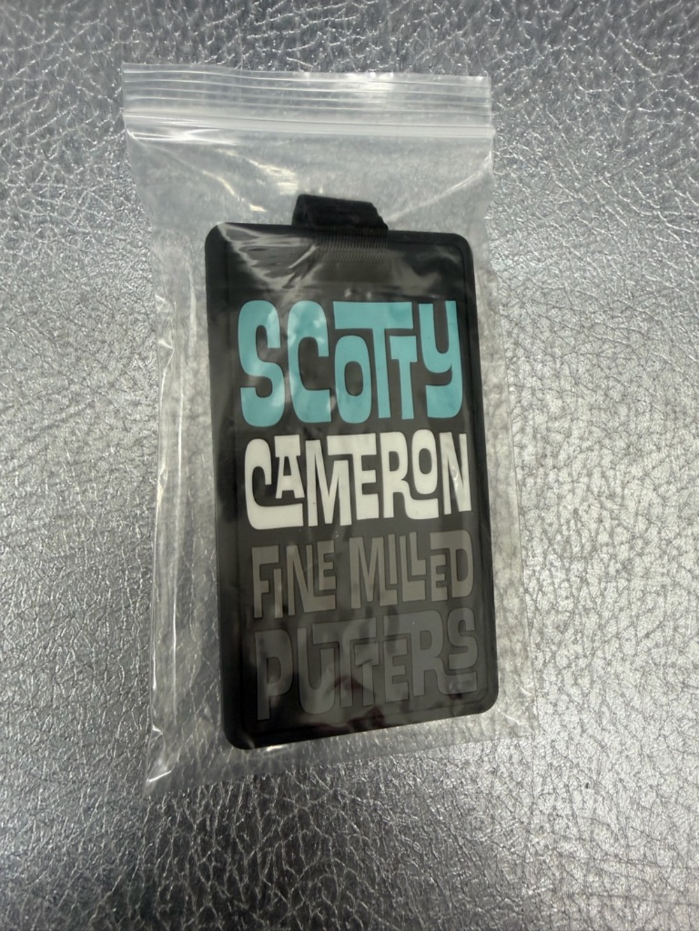 Scotty Cameron Black & Teal Bag Tag - Fine Milled Putters Logo Tiffany Blue